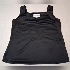 Nygard Collection Black Satin Tank Top